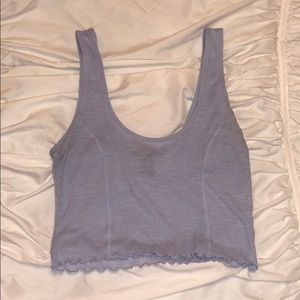 Blue Cropped Tank Top